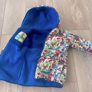Size 4t marvel winter coat reversible